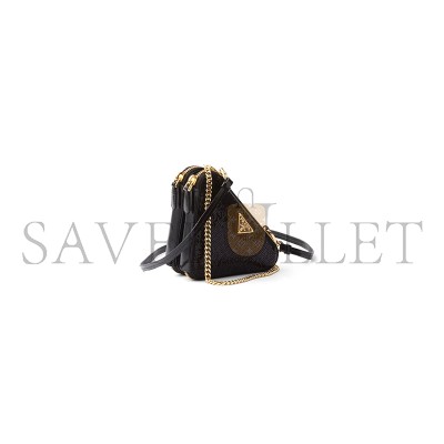 PRADA TRIANGULAR SEQUINED MINI POUCH 1NR015 (15*10cm) 